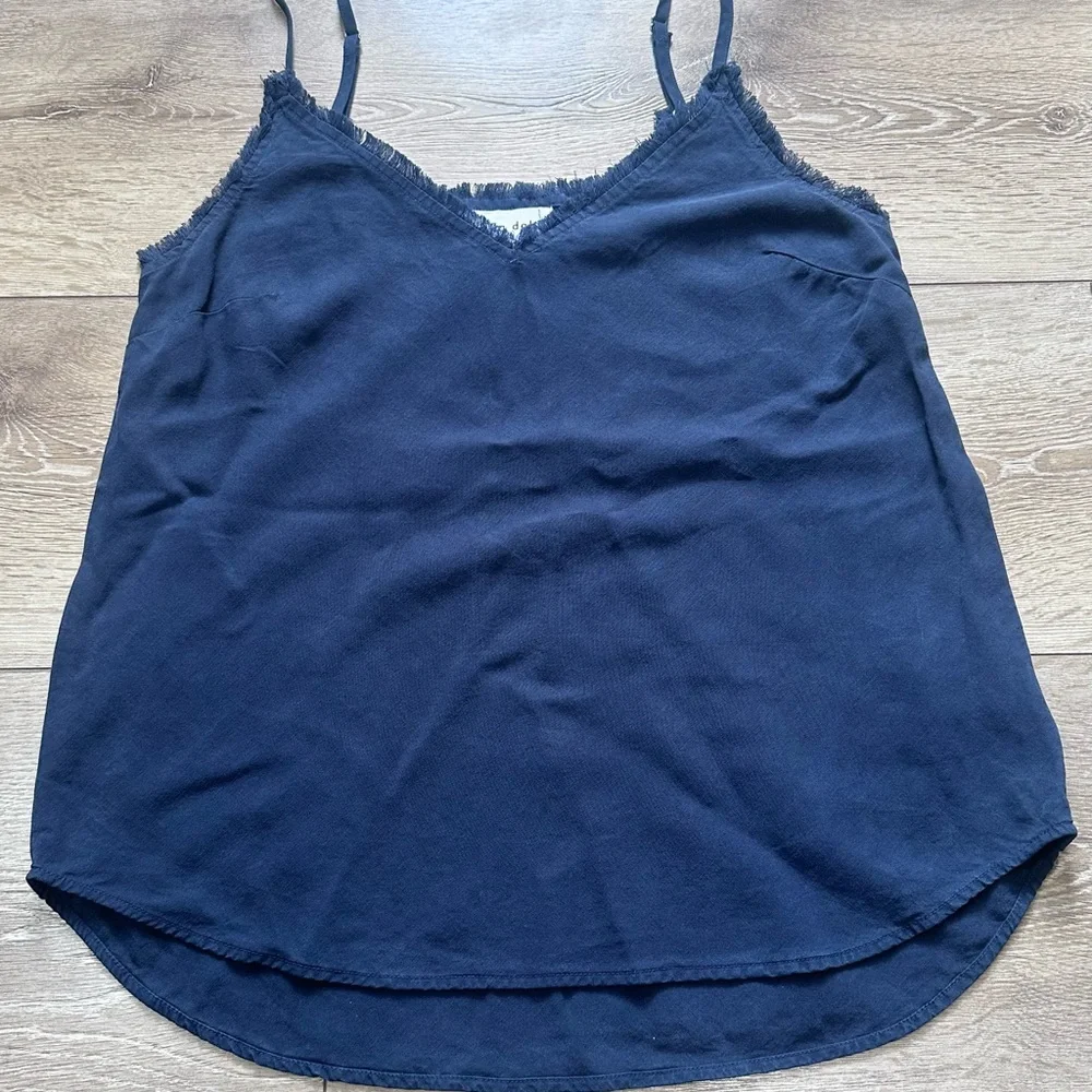 Bella Dahl Frayed Tencel Cami Endless Sea